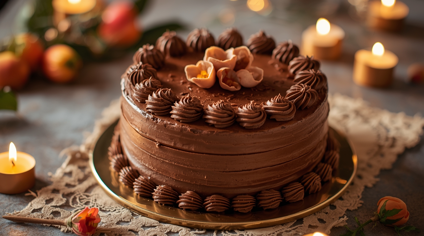 Suklaa-kinuski juhlakakku