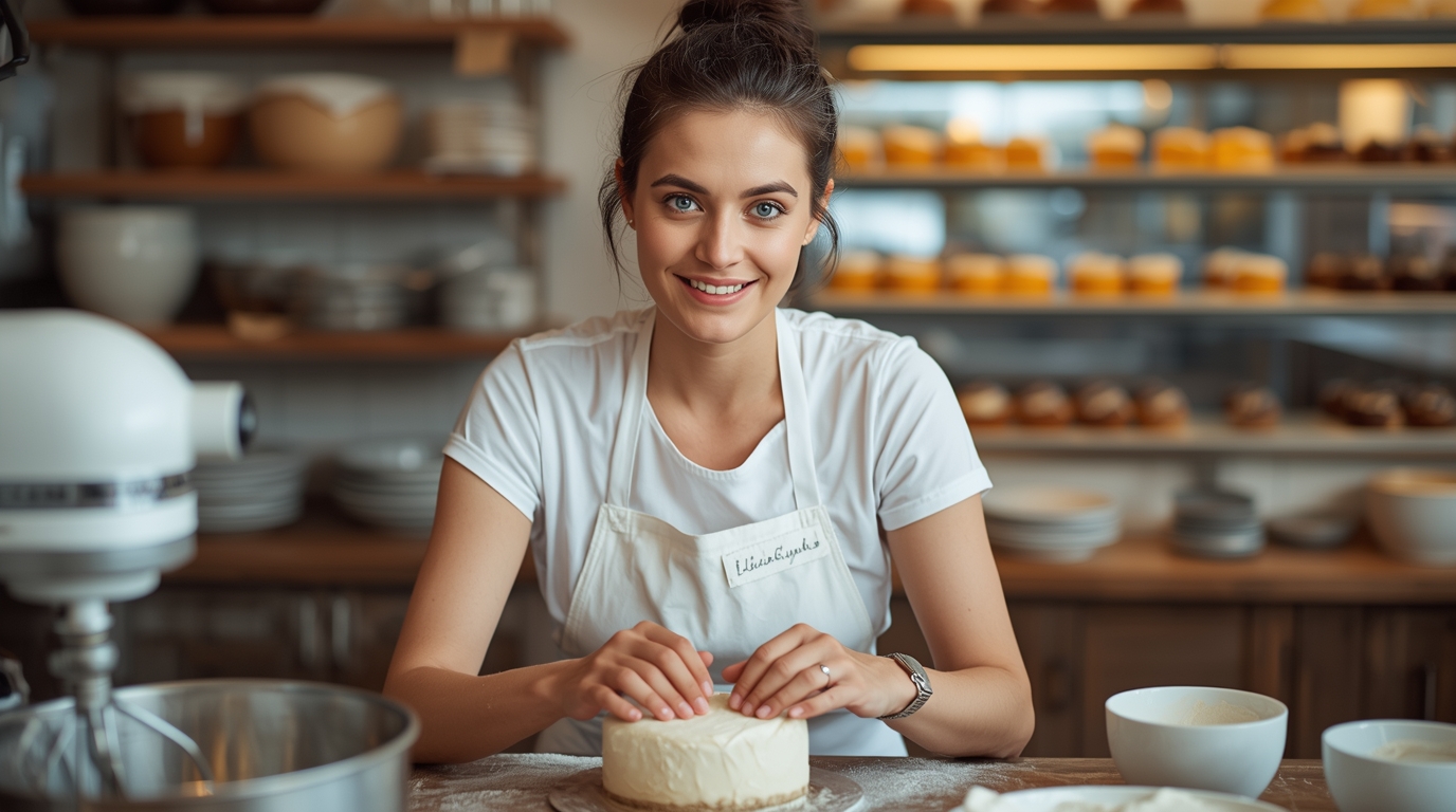 Perustaja Elina Mäkelä työssään